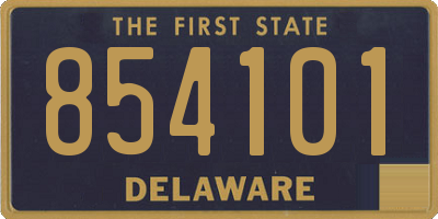 DE license plate 854101