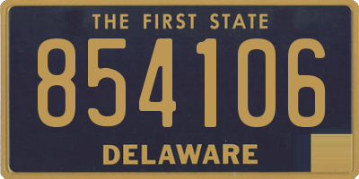 DE license plate 854106