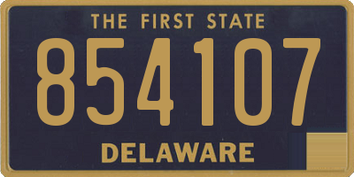 DE license plate 854107