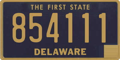 DE license plate 854111