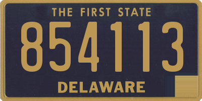 DE license plate 854113