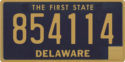 DE license plate 854114