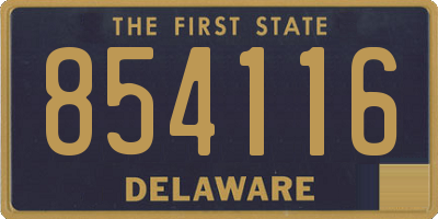 DE license plate 854116