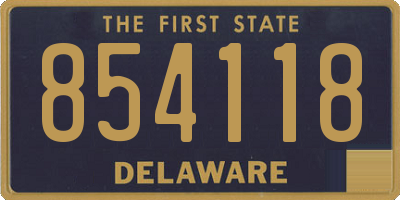 DE license plate 854118