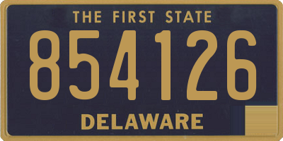 DE license plate 854126