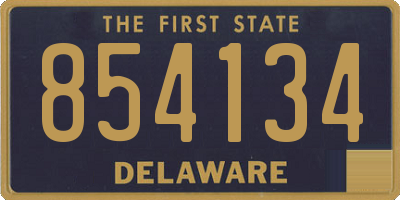 DE license plate 854134