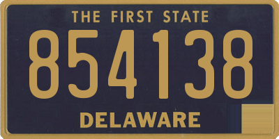 DE license plate 854138