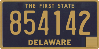 DE license plate 854142