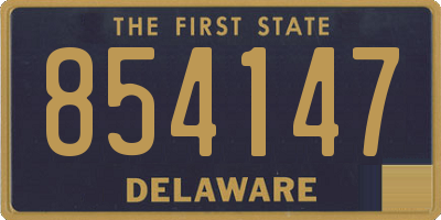 DE license plate 854147