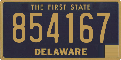 DE license plate 854167