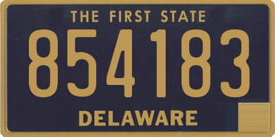 DE license plate 854183