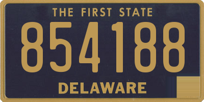DE license plate 854188
