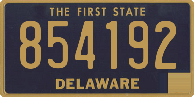 DE license plate 854192