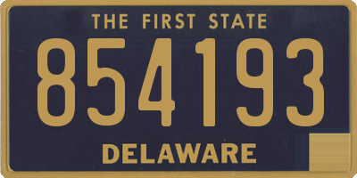 DE license plate 854193