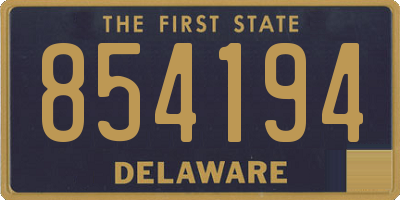 DE license plate 854194