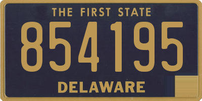 DE license plate 854195