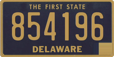DE license plate 854196