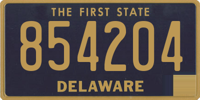 DE license plate 854204