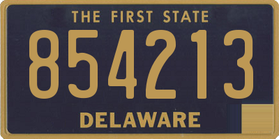 DE license plate 854213