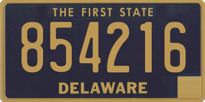 DE license plate 854216