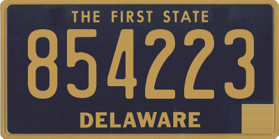 DE license plate 854223