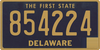 DE license plate 854224