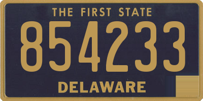 DE license plate 854233