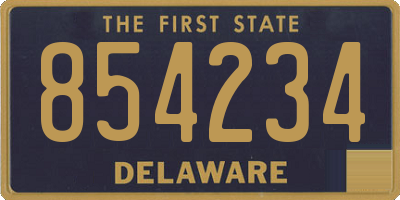 DE license plate 854234