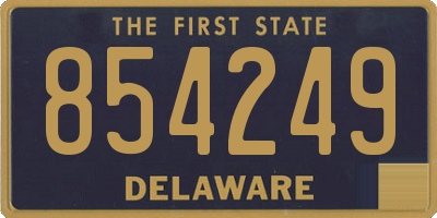 DE license plate 854249