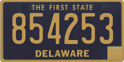 DE license plate 854253