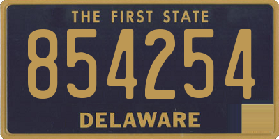 DE license plate 854254