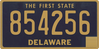 DE license plate 854256