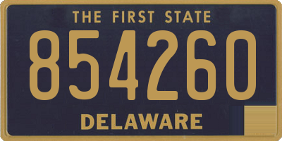 DE license plate 854260
