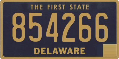 DE license plate 854266