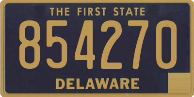 DE license plate 854270