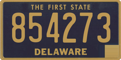 DE license plate 854273