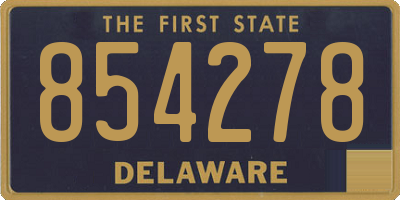 DE license plate 854278