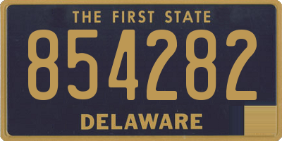 DE license plate 854282