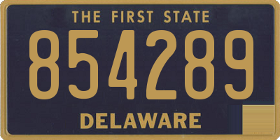 DE license plate 854289