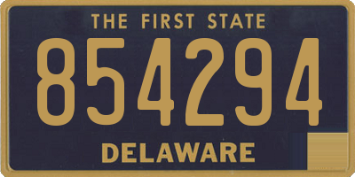 DE license plate 854294