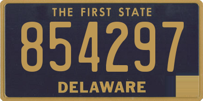 DE license plate 854297