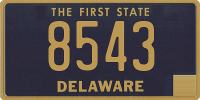 DE license plate 8543