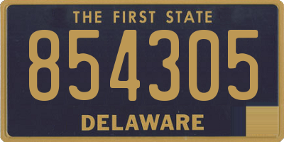 DE license plate 854305