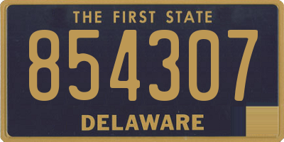 DE license plate 854307