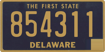 DE license plate 854311