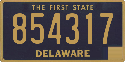 DE license plate 854317