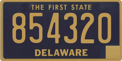 DE license plate 854320