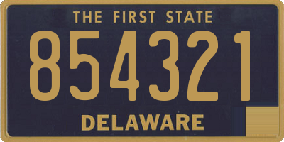 DE license plate 854321