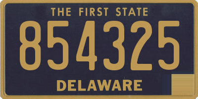 DE license plate 854325