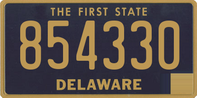 DE license plate 854330